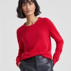 Charter Club Cashmere Luxury Red Crew Neck Sweater Medium